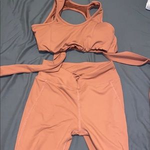 Burnt orange exercise set